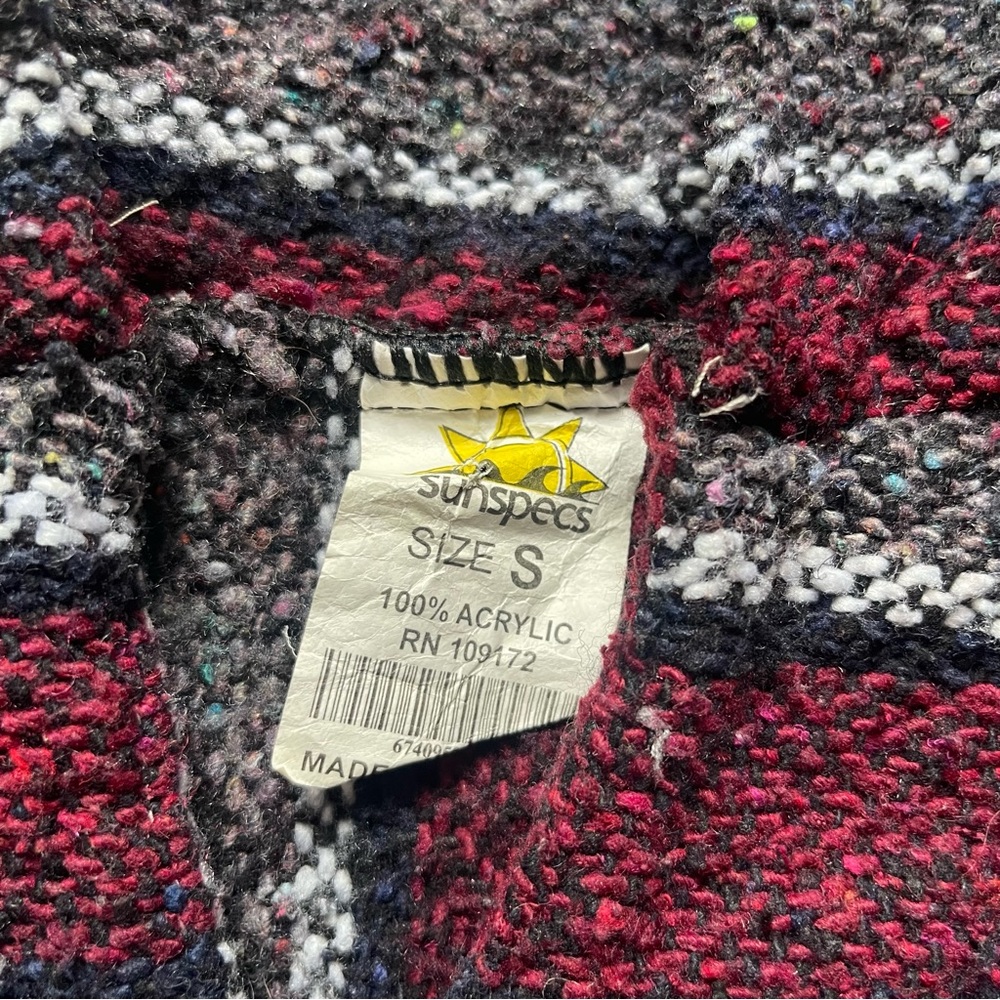 Classic Mexican Baja Hoodie Sweater Pullover Small - Picture 2 of 7